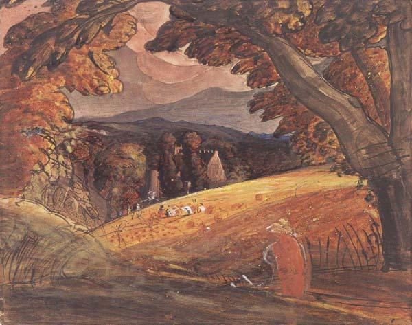 Samuel Palmer Harvesters by Firelight China oil painting art